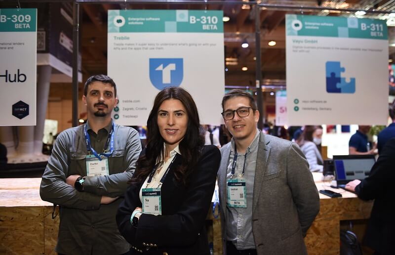 Treblle-startup-booth-during-day-three-of-Web-Summit-2021-at-the-Altice-Arena-in-Lisbon