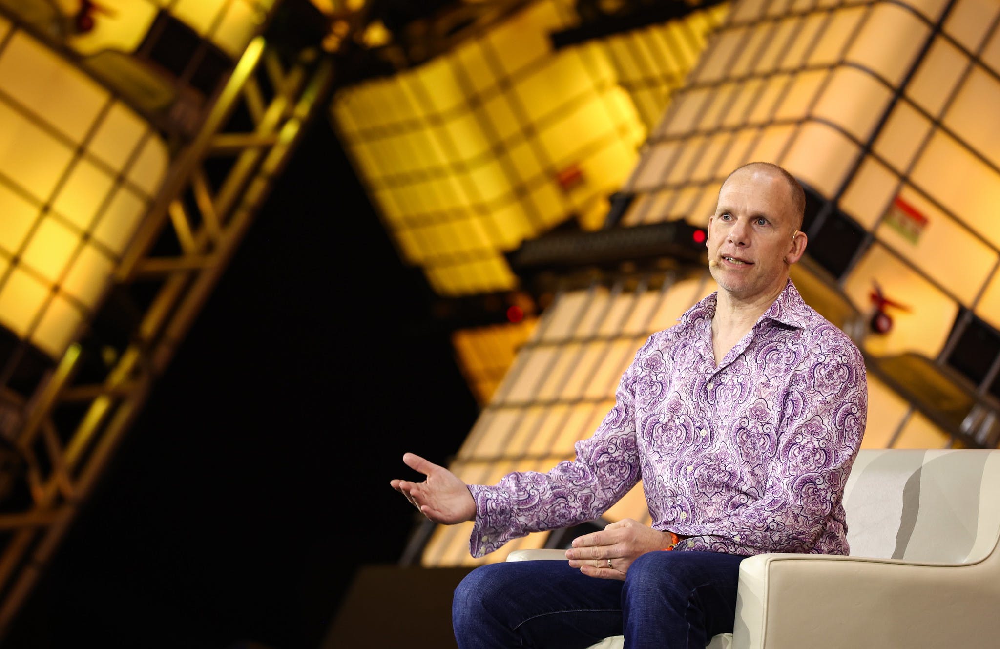 Jeff Shiner, CEO of 1Password, on Center Stage during day two of Web Summit Rio 2023.