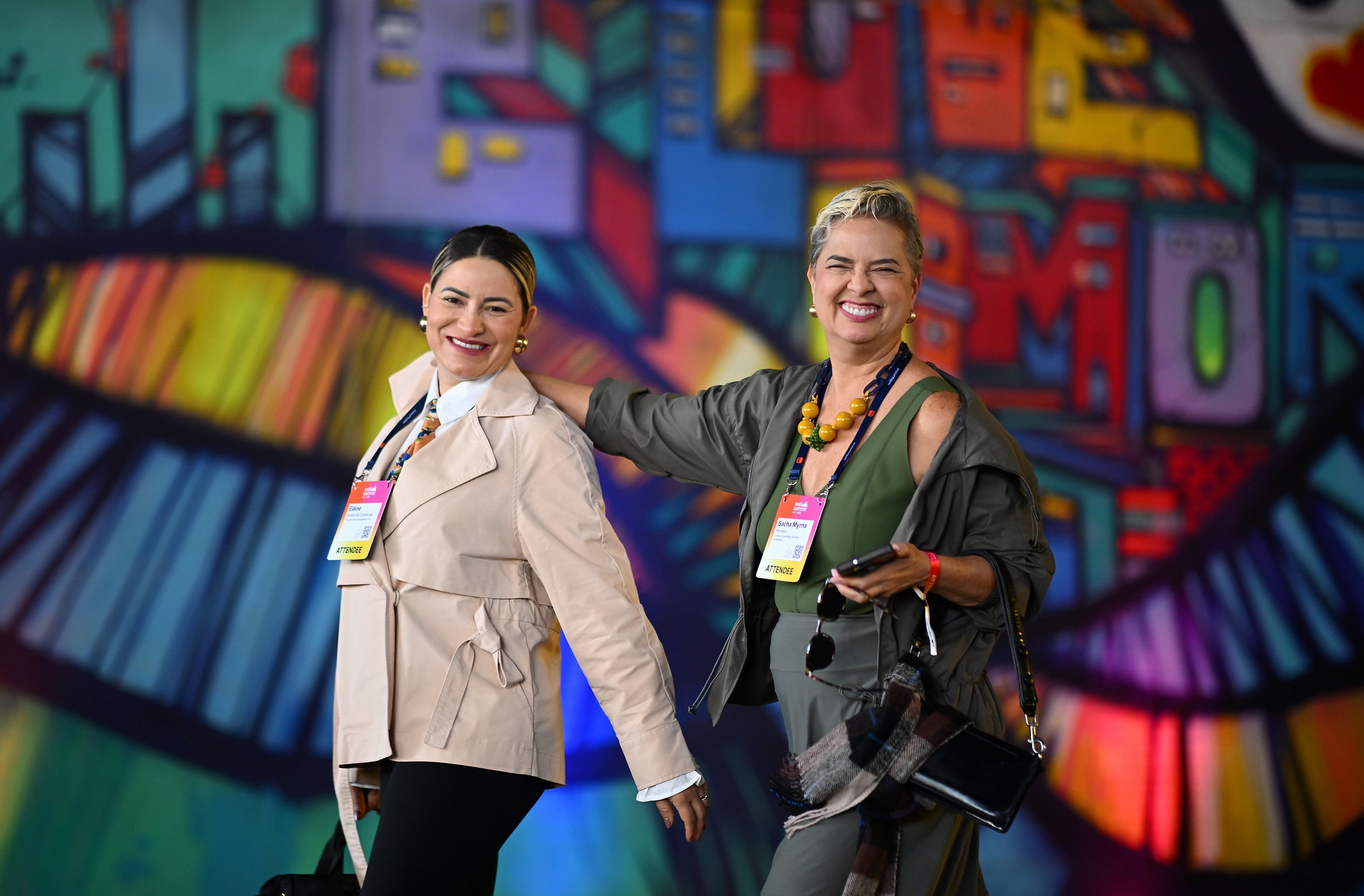 Attendees during day one of Web Summit Rio 2026 at Riocentro in Rio de Janeiro