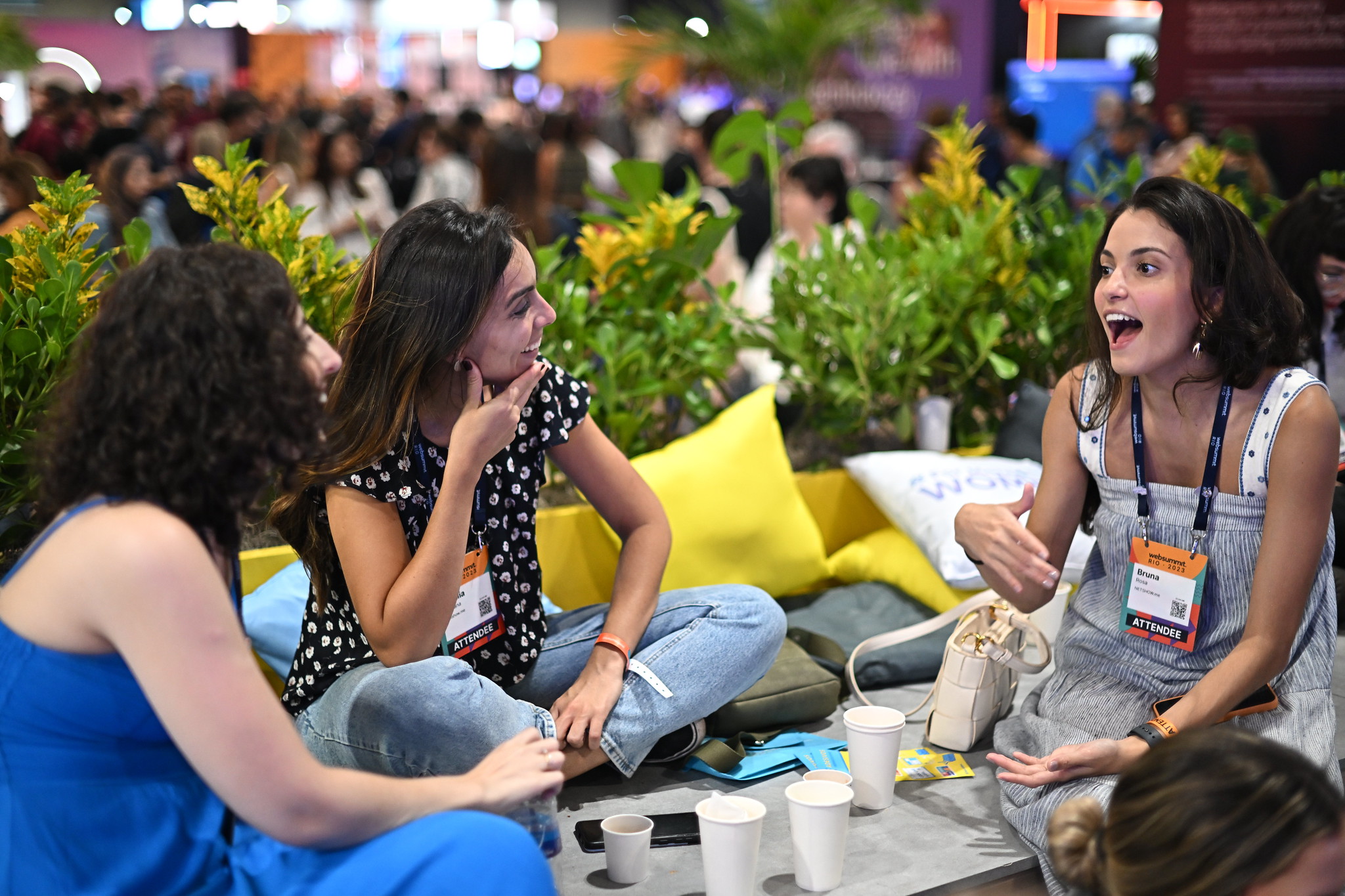 The Women in Tech Lounge during day two of Web Summit Rio 2023 at Riocentro in Rio de Janeiro